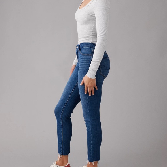 NWOT AE Next Level Curvy High-Waisted Jegging Crop size 00 - Picture 3 of 11